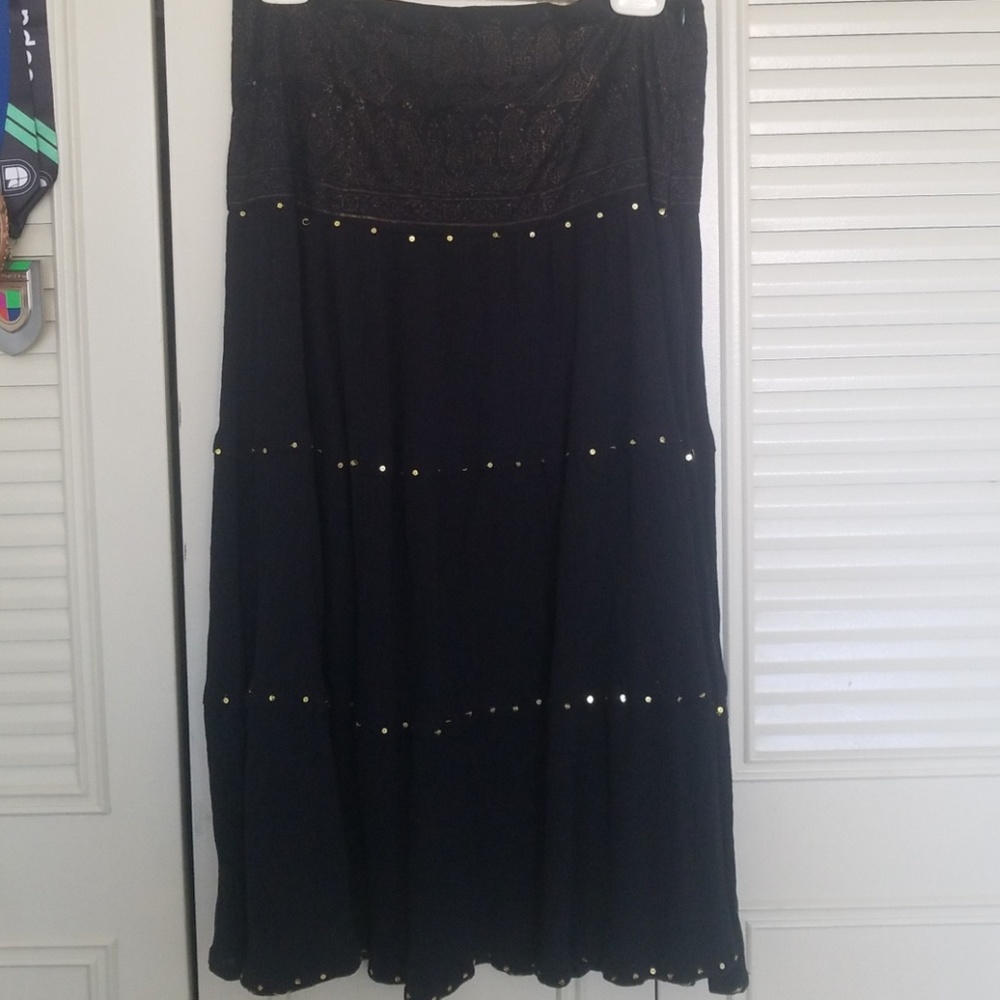 high waist maxi skirt